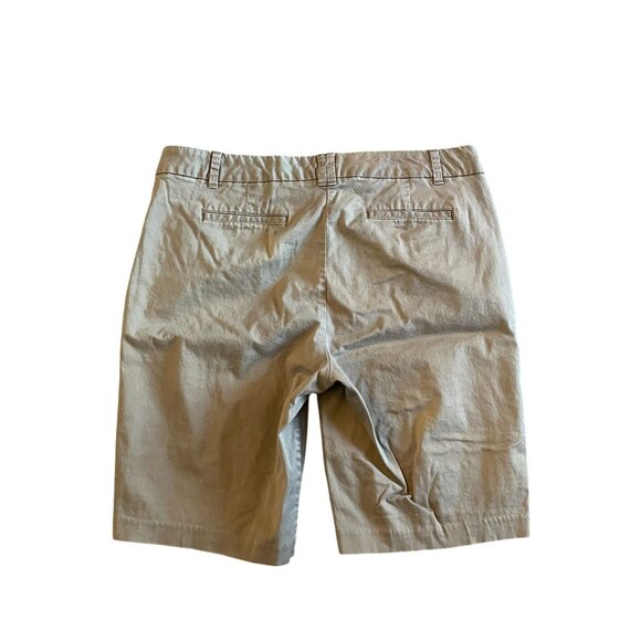 VINTAGE Y2K Covington Women's 14 Khaki Flat Front Chino Walking Shorts stretch - Picture 4 of 6